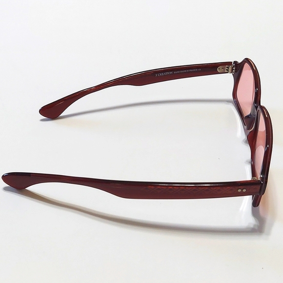 NWOT X Creation Cherry Blush Square Frame Rose Blush Lens Unisex Sunglasses - Picture 4 of 8